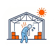 労働環境の悪化を示すイラスト